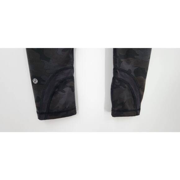 Lululemon Run Inspire Crop II Size 4 All Luxtreme Savasana Camo‎ Black Mesh - Picture 7 of 11